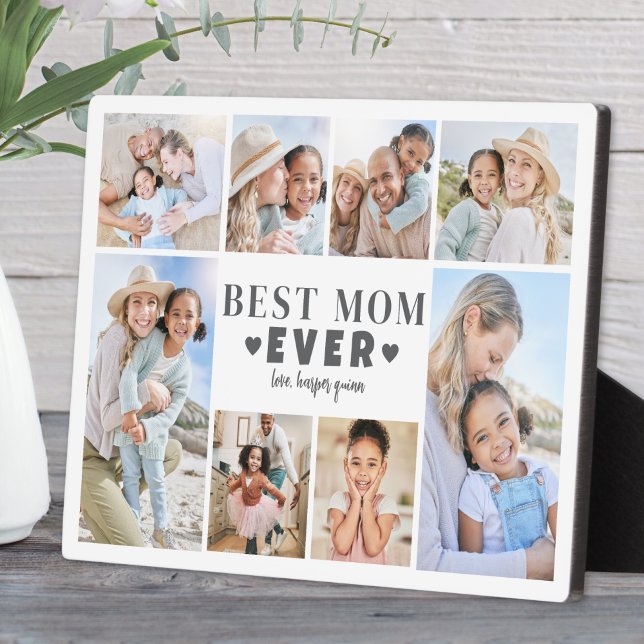 Best Mum Photo Collage Plaque (Best Mom Photo Collage plaque)