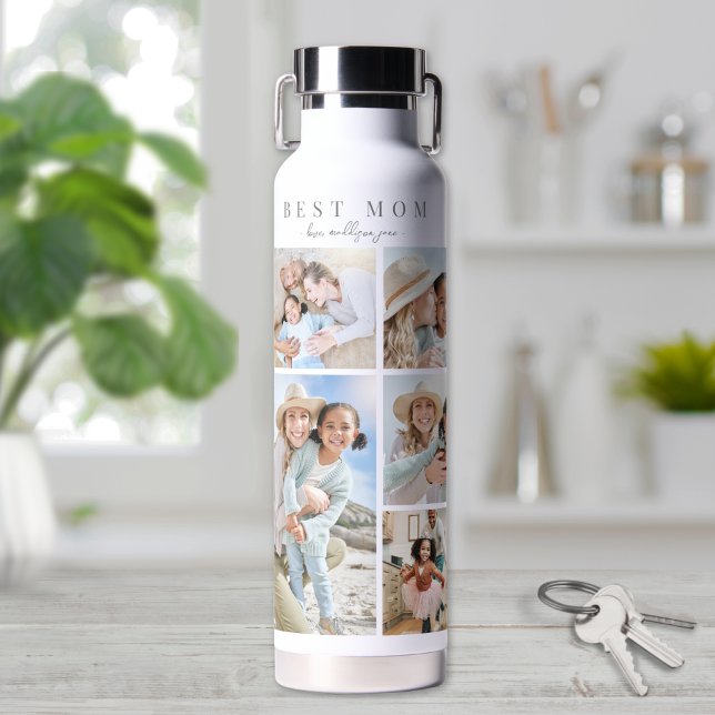 Best Mum Photo Collage Water Bottle (Best Mom Photo Collage Water Bottle)