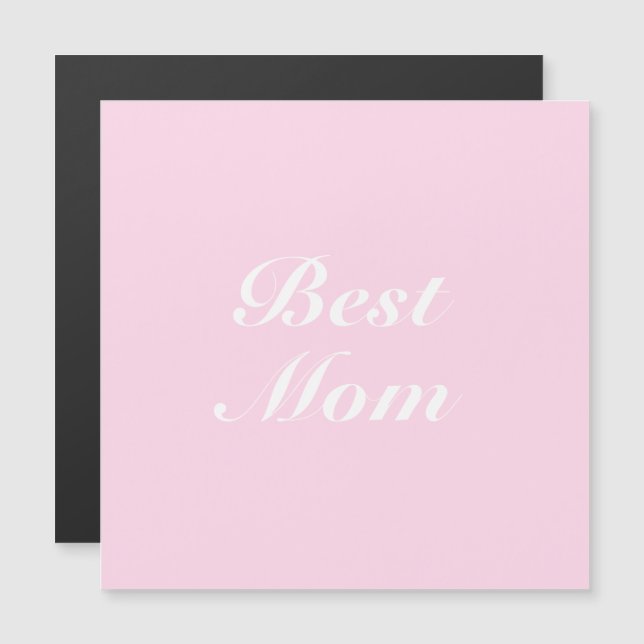 Best mum pink classic script elegant stylish card  (Front/Back)