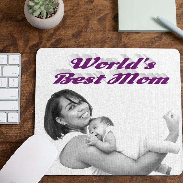 Best Mum purple photo  Mouse Pad (Creator Uploaded)