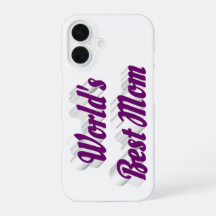 Best Mum purple text iPhone 16 Case