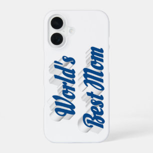 Best mum sea blue text iPhone 16 case