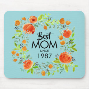 Best Mum Since Watercolor Floral Mousepad