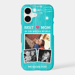 Best Mum String Lights Wood Family Photo Collage