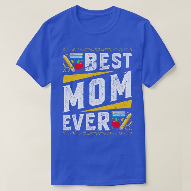 Best Mum Teacher T-Shirt (Design Front)