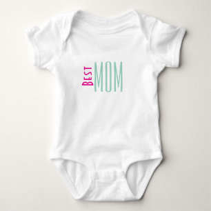 Best Mum Typography Baby Bodysuit 