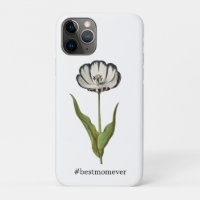 Best Mum Vintage Tulip Luggage Tag