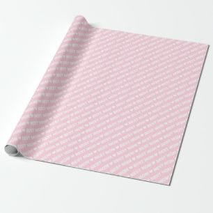 Best Mum White on Light Pink Wrapping Paper