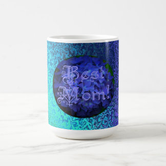 Best Mum with Blue Flower Background Coffee Mug