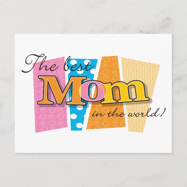 Best Mum World Postcard (Front)