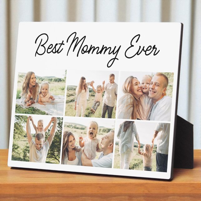 Best Mummy Ever Custom Modern 6 Photo Collage  Plaque (Creator Uploaded)