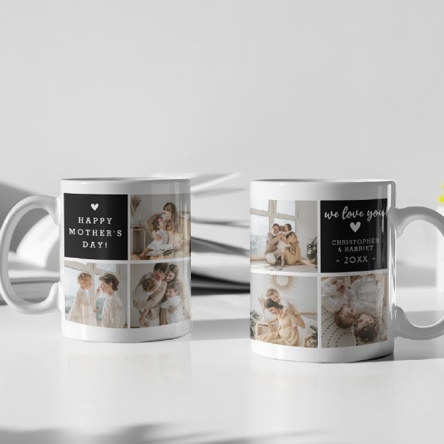 'Best Mummy Ever' Message Custom 7 Photo Collage Coffee Mug (Creator Uploaded)