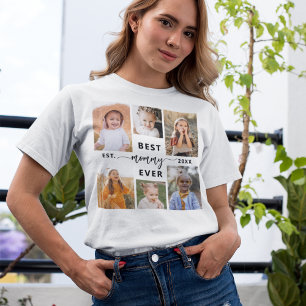Best Mummy Ever - Mother's Day Photo Collage T-Shirt