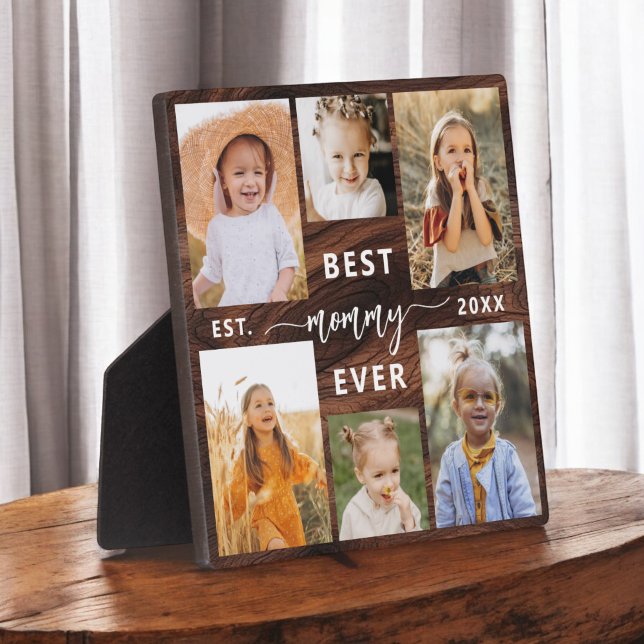 Best Mummy Ever - Mother's Day Wood Photo Collage Plaque (Creator Uploaded)
