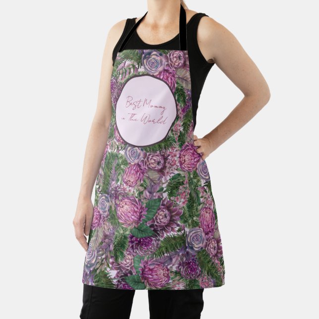 Best Mummy Full of Flower Personalised Apron (Insitu)