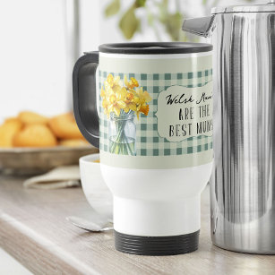Best Mums Farmhouse Green Daffodils in a Jar Travel Mug