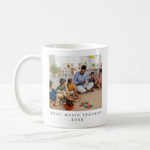Best Music Teacher Ever Full Photo Personalised Coffee Mug