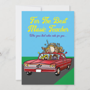 Best Music Teacher, Flat Greeting Card
