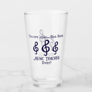 Best Music Teacher Glass Cup