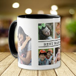 Best Nana Black And White Grandkids 6 Photo  Mug<br><div class="desc">Unique photo collage mug  in Black And White personalised with 6 grandchildren pictures for grandma's birthday or any holiday . Makes a special keepsake mug for grandmother.</div>