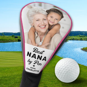 BEST NANA BY PAR Custom Photo Cute Golfer Grandma  Golf Head Cover