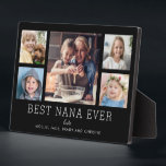 Best Nana Ever 5-Photo Collage Keepsake Custom Plaque<br><div class="desc">Simple and clean design lets your family photos shine on this Best Nana Ever plaque. A large photograph in the centre with two smaller photos on either side let you insert your own photos easily. Best Nana Ever is written in a large modern font. Two lines below let you complete...</div>