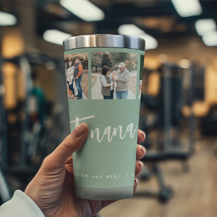 Best nana ever 5 photo collage personalized  insulated tumbler