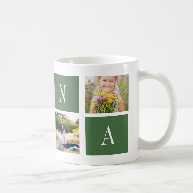 Best Nana Ever! Custom 4-Photo Collage Mug (Right)