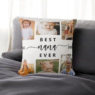 Best NaNa Ever - Grandchildren Photo Collage Cushion