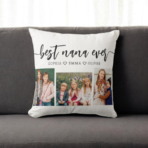 Best NaNa Ever - Grandchildren Photo Collage Cushion