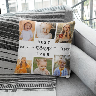 Best NaNa Ever - Grandchildren Photo Collage Cushion