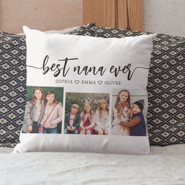 Best NaNa Ever - Grandchildren Photo Collage Cushion (Creator Uploaded)