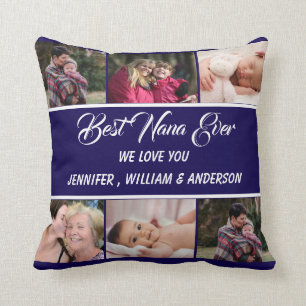 Best Nana Ever Grandchildren Photo Collage Names Cushion
