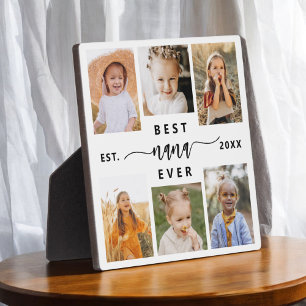 Best NaNa Ever - Grandchildren Photo Collage Plaque