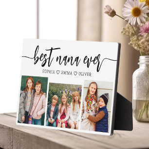 Best NaNa Ever - Grandchildren Photo Collage Plaque