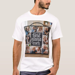 Best Nana Ever Personalised Photo Collage T-Shirt 