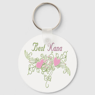Best Nana Swirling Hearts Key Ring