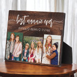 Best Nannie Ever Wood Grandchildren Photo Collage Plaque<br><div class="desc">Celebrate the "Best Nannie Ever" with this personalised Grandchildren Photo Collage Plaque. This heartfelt gift features a beautifully arranged collage of cherished photos capturing special moments, complemented by a loving message. Crafted from high-quality materials with a sleek finish, it's ideal for displaying at home as a cherished keepsake. Perfect for...</div>