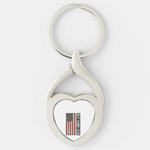Best Nanny Ever Patriotic Vintage Flag Shirt Desig Key Ring