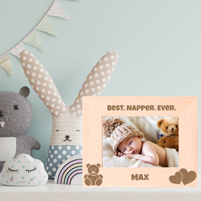 Best Napper Ever,Funny Cute Personalised Baby Etched Frames (Creator Uploaded)