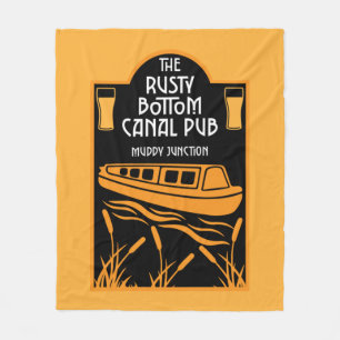 Best Narrowboat Pubs Fleece Blanket
