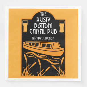 Best Narrowboat Pubs Napkin