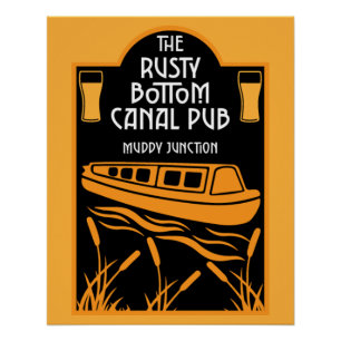 Best Narrowboat Pubs Poster