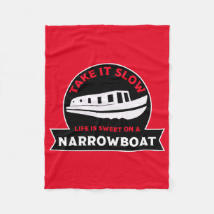 Best Narrowboats British Canal Boats Barges Fleece Blanket