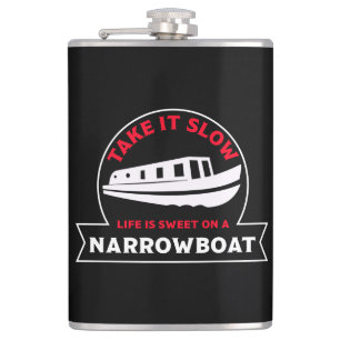 Best Narrowboats British Canal Boats Barges Hip Flask