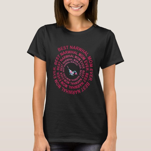Best Narwhal Mum Ever Spiral Mother s Day T-Shirt (Front)