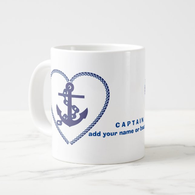 Best navy captain and sailor  best large coffee mug (Front Left)