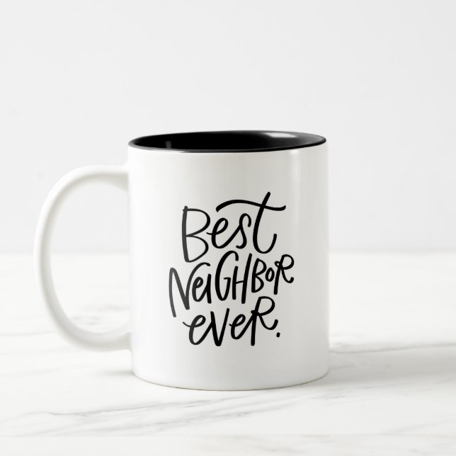 Best Neighbour Ever Two-Tone Coffee Mug (Left)