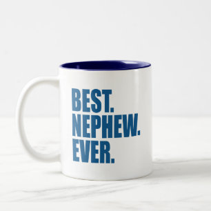 Best. Nephew. Ever. (blue) Two-Tone Coffee Mug