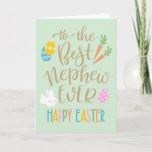 Best Nephew Ever Happy Easter Typography Card